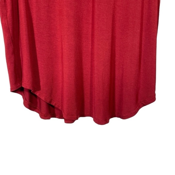 Old Navy Luxe women's XL red cranberry long sleeve v-neck silky soft t-shirt tee - Picture 4 of 7